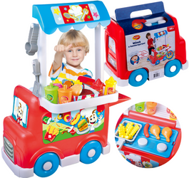 DUMEL Wózek z hamburgerami zestaw akcesoria 26 elementów dźwięk 18M+