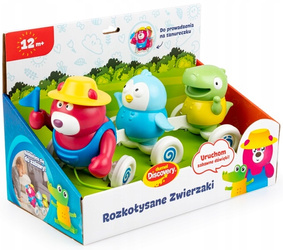 DUMEL rozkołysane zwierzaki sensoryczna zabawka do ciągnięcia 12M +