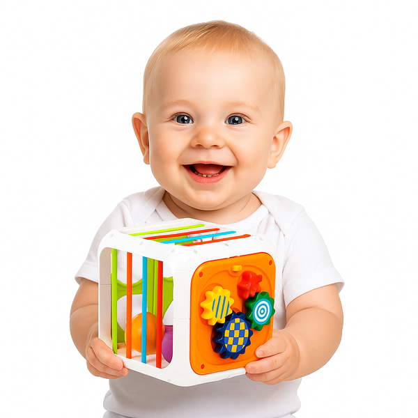 Dumel Sznureczkowy Sorter Zabawka Rozwijająca Motorykę Kolory Sensory 12m+