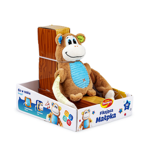 DUMEL FIKAJĄCA MAŁPKA interaktywna obrotowe ręce melodie chodzi 18M+