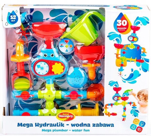 Dumel Mega Hydraulik Wodna Zabawa 12m+ Zabawka do Kąpieli konstrukcje