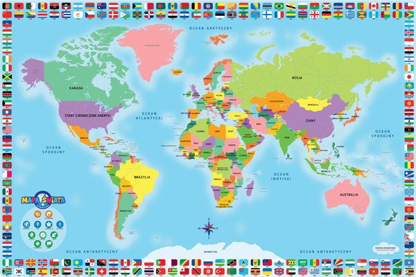 Dumel GLOBUS Mapa Świata Interaktywna UCZY MÓWI 6+ długopis