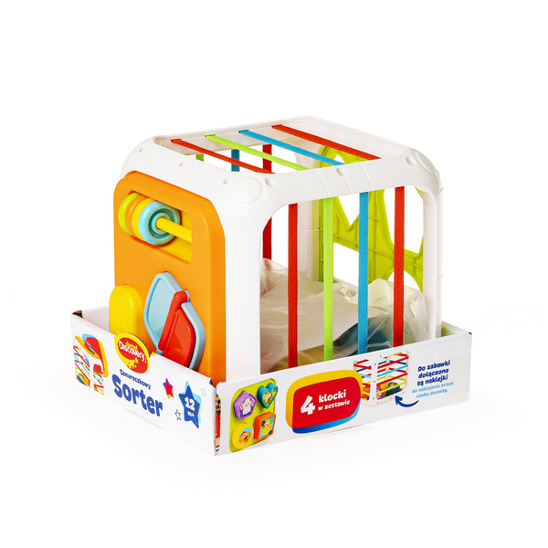 Dumel Sznureczkowy Sorter Zabawka Rozwijająca Motorykę Kolory Sensory 12m+