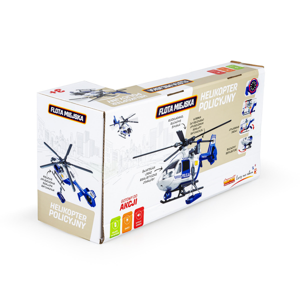 DUMEL HELIKOPTER policyjny śmigłowiec światła dźwięk interaktywny